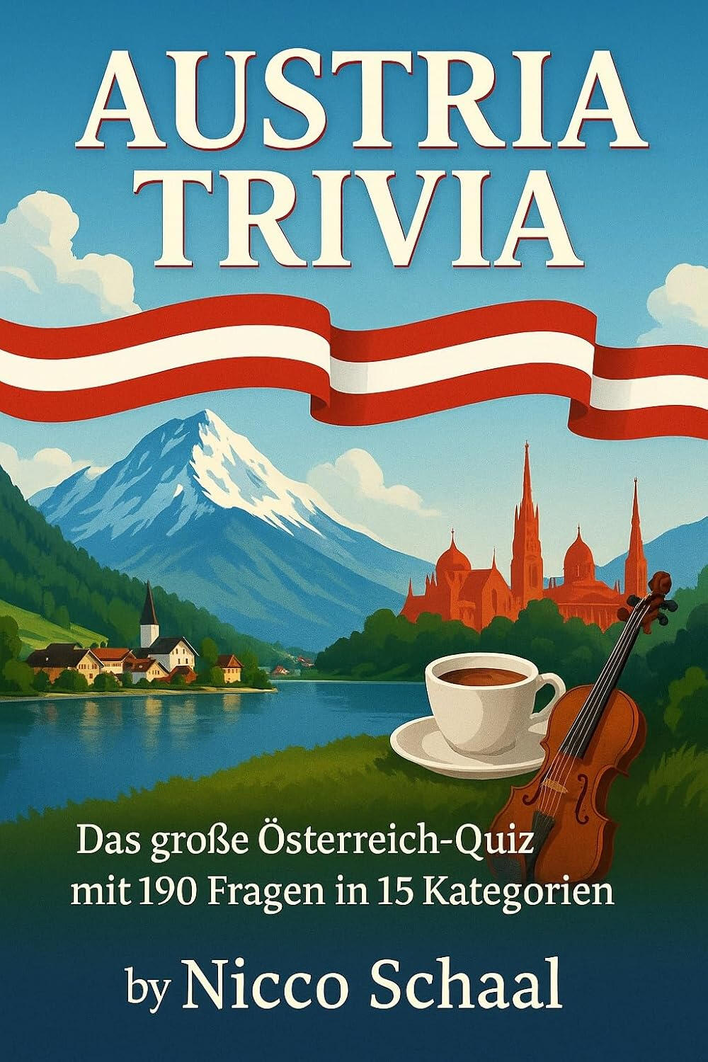Austria Trivia Buchcover des Österreich-Quiz von Nicco Schaal